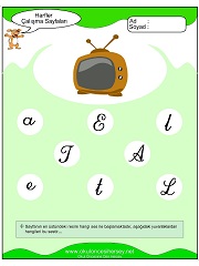 T Sesi Çalışma Sayfaları